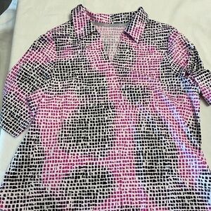 COPY - JoFit- Cute ladies golf shirt. Cute scalloped bottom. 3/4 length Sleeve …